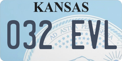 KS license plate 032EVL