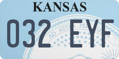 KS license plate 032EYF