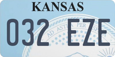 KS license plate 032EZE