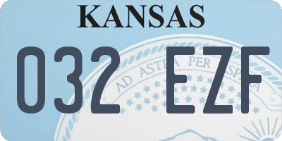 KS license plate 032EZF