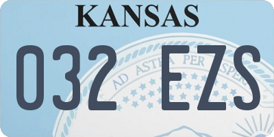 KS license plate 032EZS