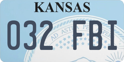KS license plate 032FBI