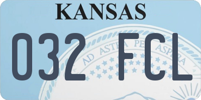 KS license plate 032FCL