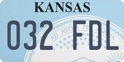 KS license plate 032FDL