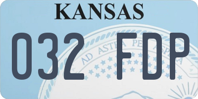 KS license plate 032FDP