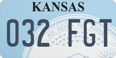 KS license plate 032FGT