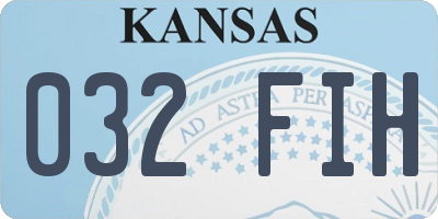 KS license plate 032FIH