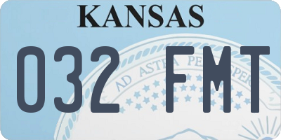 KS license plate 032FMT