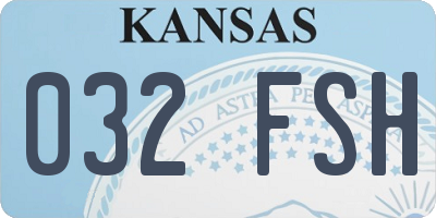 KS license plate 032FSH