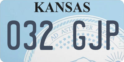 KS license plate 032GJP