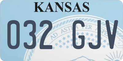 KS license plate 032GJV