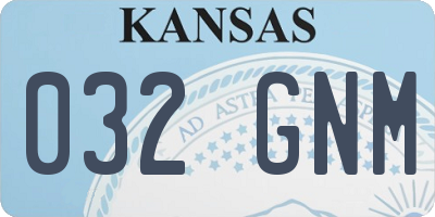 KS license plate 032GNM
