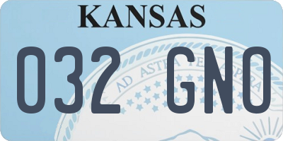 KS license plate 032GNO