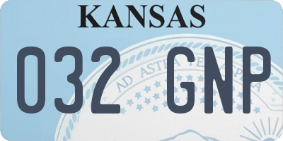 KS license plate 032GNP