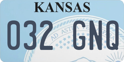 KS license plate 032GNQ