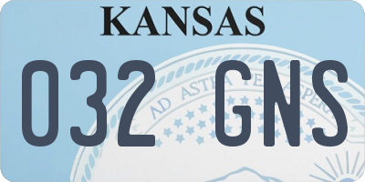KS license plate 032GNS