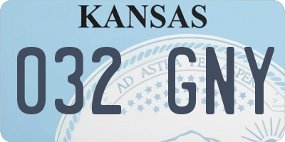 KS license plate 032GNY