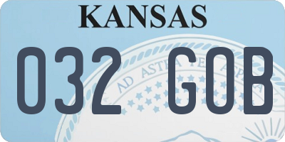 KS license plate 032GOB