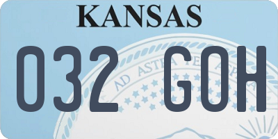 KS license plate 032GOH