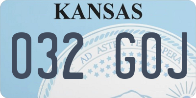 KS license plate 032GOJ