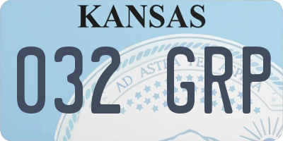 KS license plate 032GRP