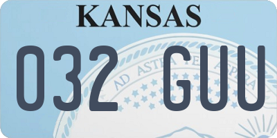 KS license plate 032GUU