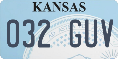 KS license plate 032GUV