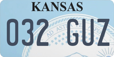 KS license plate 032GUZ