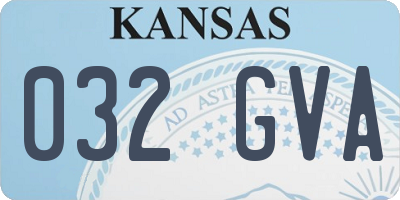 KS license plate 032GVA