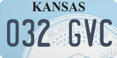 KS license plate 032GVC