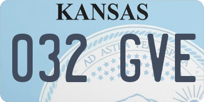 KS license plate 032GVE