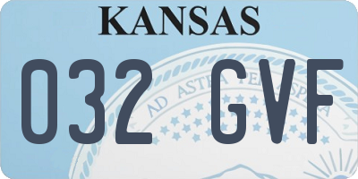 KS license plate 032GVF