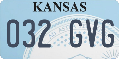KS license plate 032GVG