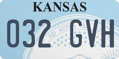 KS license plate 032GVH