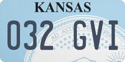 KS license plate 032GVI