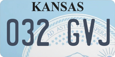 KS license plate 032GVJ