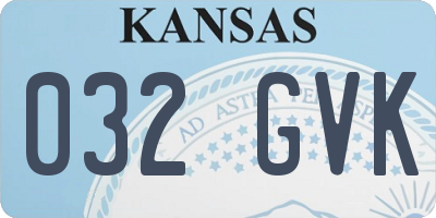 KS license plate 032GVK