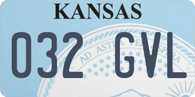 KS license plate 032GVL