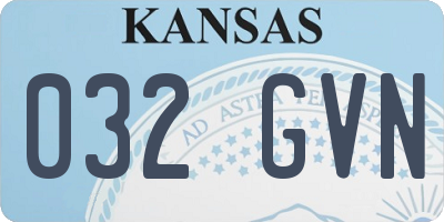 KS license plate 032GVN