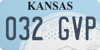 KS license plate 032GVP