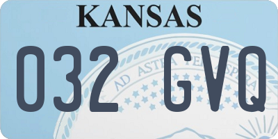 KS license plate 032GVQ