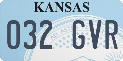 KS license plate 032GVR