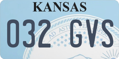 KS license plate 032GVS