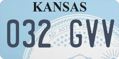 KS license plate 032GVV