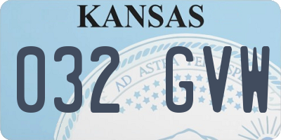 KS license plate 032GVW