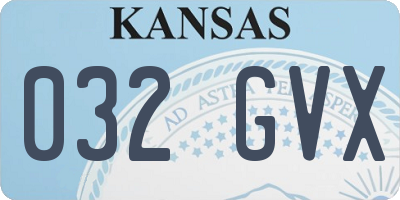 KS license plate 032GVX
