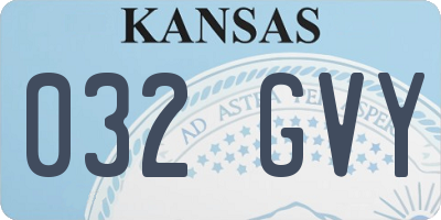KS license plate 032GVY