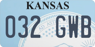 KS license plate 032GWB