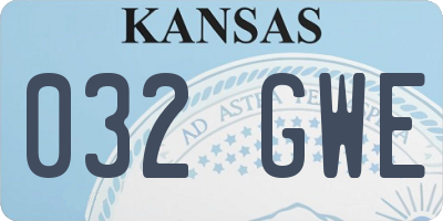 KS license plate 032GWE