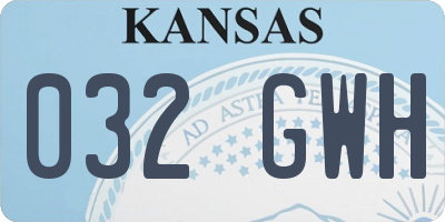 KS license plate 032GWH